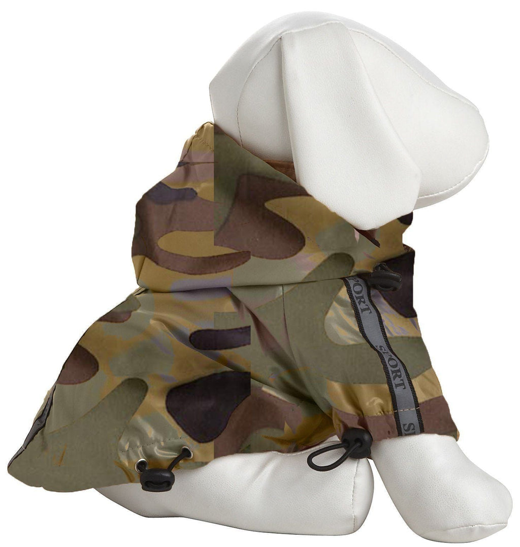 Pet Life ® 'Reflecta-Sport' Multi-Adjustable Reflective Weather-Proof Dog Raincoat w/ Removable Hood